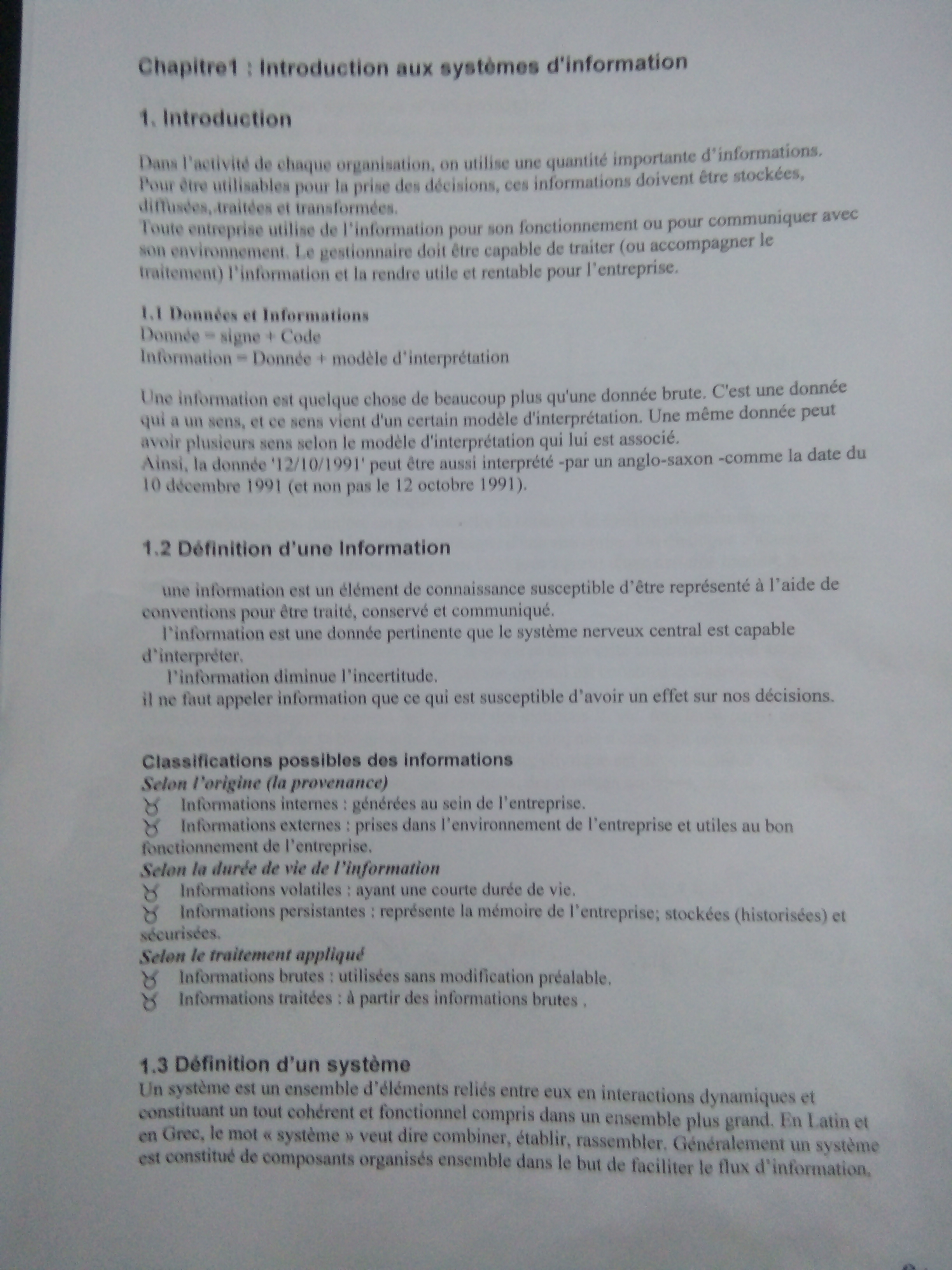 Introduction aux systèmes d'information